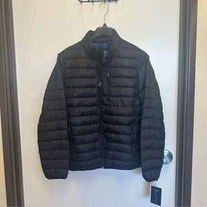 Club Room Men's Quilted Black Puffer Jacket